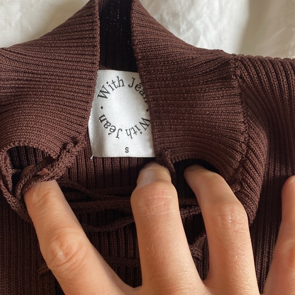 With Jean Amethyst Mini Dress in Brown - Picture 4 of 4